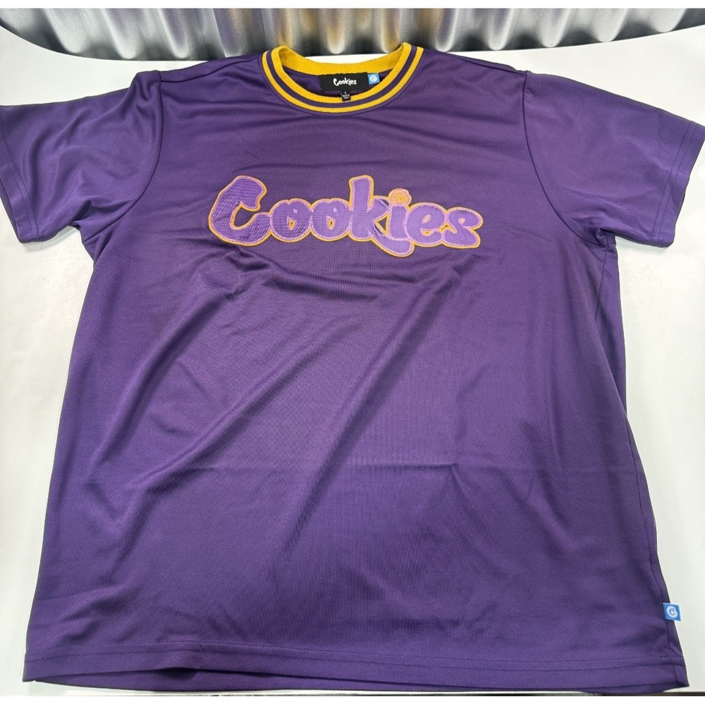 Cookies SF Men's Jersey T-Shirt Purple Gold Lakers Colors Streetwear Size L